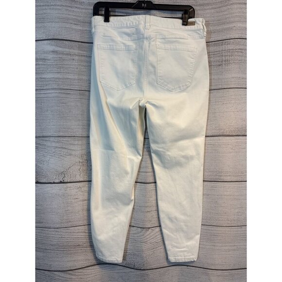 Liverpool White The Skinny Crop Jeans Size 10 - Picture 2 of 4